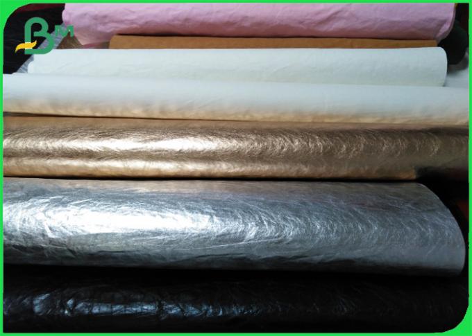 Prewashed / Full Washed Kraft Fabric Paper 0.55mm Gold Silver Rose Gold Color