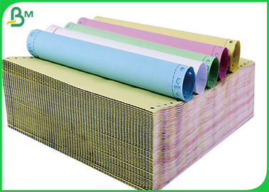 เยื่อไม้บริสุทธิ์ 100% กระดาษลอกแบบไม่มีสี Carbonless สำหรับการพิมพ์ทั่วไป