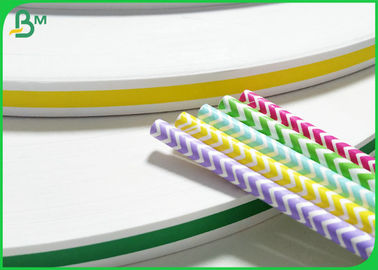 อาหารเกรด 15mm * 60gsm กระดาษกันน้ำฟางม้วนด้วยสีที่แตกต่างกัน