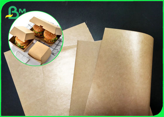 กระดาษคราฟท์สีน้ำตาลเคลือบ PE เกรดอาหารปลอดมลพิษสำหรับบรรจุอาหารจานด่วน