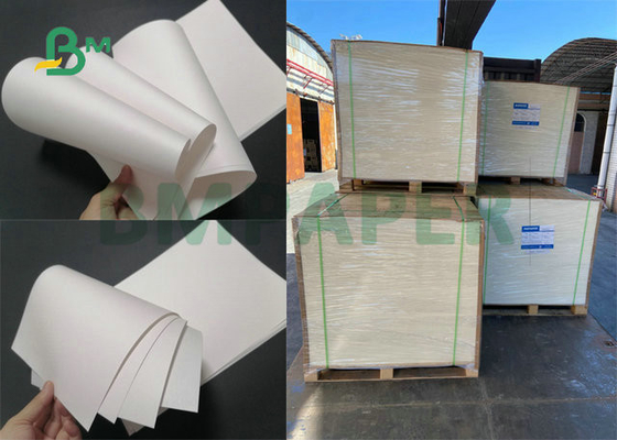 ม้วนกระดาษคราฟท์สีขาวเกรดอาหารรีไซเคิล 24 x 35 นิ้วสำหรับถ้วยกระดาษอากาศ 120gsm 140gsm