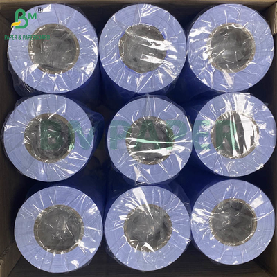 80 กรัม กระดาษดิจิตอลสีม่วงสีน้ําเงิน CAD Plotter Rolls ด้านเดียว ขาว 610mm X 50m 2inch Core