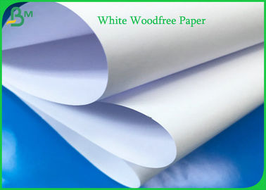 55 กรัม 60 กรัม 70 กรัม 80 กรัมสีขาว Woodfree กระดาษม้วน 100% เยื่อไม้บริสุทธิ์สำหรับหนังสือออกกำลังกาย