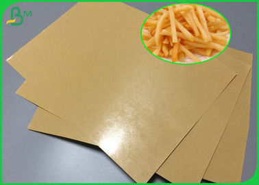 FDA Polythene 1 ด้านเคลือบคราฟท์ 140g PE กระดาษเคลือบสำหรับห่ออาหารจานด่วน