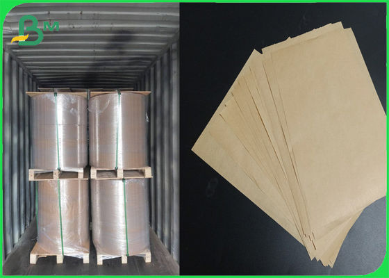 FDA รับรอง 50gsm 50gsm 60gsm อาหารบรรจุภัณฑ์ธรรมชาติน้ําตาลกระดาษ Kraft Jumbo Roll