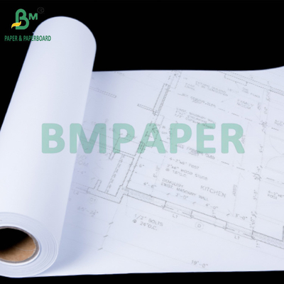 80GSM พล็อตเตอร์ บอนด์กระดาษม้วนสําหรับการออกแบบสถาปัตยกรรม 841mm x 50m 2' หลัก