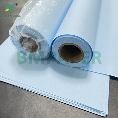 การพิมพ์ CAD ดี การวาดภาพ 20lb สีน้ําเงิน บอนด์กระดาษม้วน 24 &quot;x 100ft