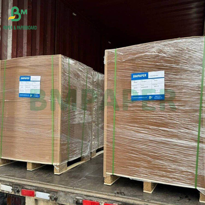 PE การเคลือบด้านหนึ่ง กระดาษกระดาษ Kraft สีน้ําตาล ใบใหญ่สําหรับกล่องอาหารกลางวัน 400gsm + 15g