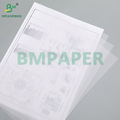 50g 83g กระดาษรอยใส กระดาษเนยสําหรับ CAD การดูดซึมหมึกที่ดี