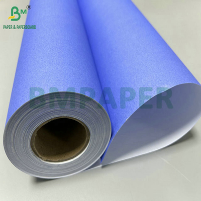 กระดาษดิจิตอล 20lb 24" x 150feet ไม่เคลือบ กระดาษดิจิตอลสีม่วงสีฟ้าเดียว สําหรับการพิมพ์ภาพวาด CAD