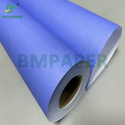 กระดาษดิจิตอล 20lb 24" x 150feet ไม่เคลือบ กระดาษดิจิตอลสีม่วงสีฟ้าเดียว สําหรับการพิมพ์ภาพวาด CAD