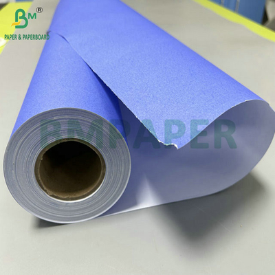 กระดาษดิจิตอล 20lb 24" x 150feet ไม่เคลือบ กระดาษดิจิตอลสีม่วงสีฟ้าเดียว สําหรับการพิมพ์ภาพวาด CAD