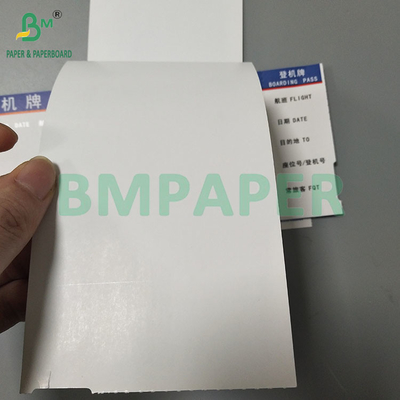 175GSM บัตรขาวเปล่า กระดาษร้อน ดูเล่ ด้านพิมพ์สําหรับบัตรขึ้นเครื่อง