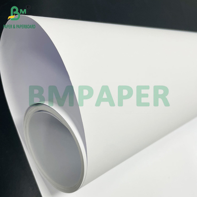 สีขาวสดใส 24lb 28lb สี Inkjet Matte ปกแต่งกระดาษบอนด์ม้วน 36inch x 150ft