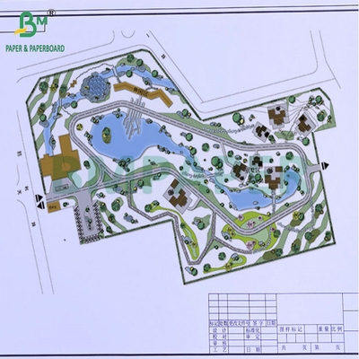 28lb 32lb ปกแต่ง CAD บอนด์กระดาษ 1 รอลล์ ต่อแพ็ค 40' x 300ft 3' หลัก