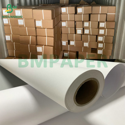 กระดาษบอนด์สีขาว 20lb CAD สําหรับการพิมพ์ Inkjet ขนาด 36" x 300' 3 รอลล์ต่อกล่อง