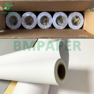 24' รอลล์ขนาดกว้าง 20 ปอนด์ CAD Inkjet Bond รอลล์ 5 รอลล์ต่อกล่อง 2' หลัก