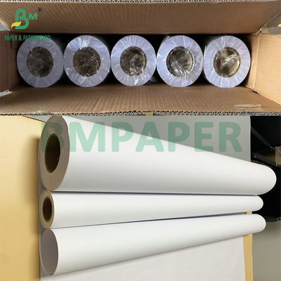 24' รอลล์ขนาดกว้าง 20 ปอนด์ CAD Inkjet Bond รอลล์ 5 รอลล์ต่อกล่อง 2' หลัก