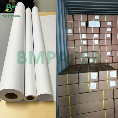 24' รอลล์ขนาดกว้าง 20 ปอนด์ CAD Inkjet Bond รอลล์ 5 รอลล์ต่อกล่อง 2' หลัก
