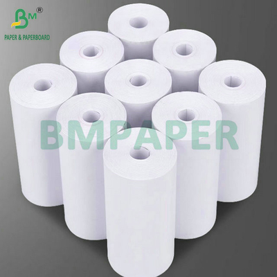ขาวดี 55g 80mm x 80mm กระดาษใบรับรองความร้อน POS Roll สําหรับการพิมพ์