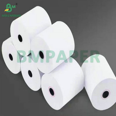 ขาวดี 55g 80mm x 80mm กระดาษใบรับรองความร้อน POS Roll สําหรับการพิมพ์