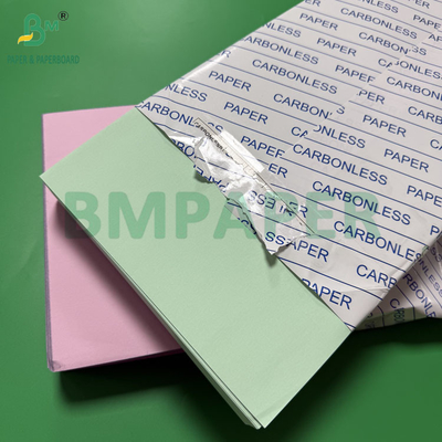 55 - 80 กรัม กระดาษ CF ไร้คาร์บอน สําหรับใบเสร็จเงิน กระดาษสีชมพูเขียวเขียวฟ้าเหลือง