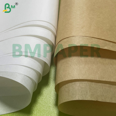 กระดาษกันไขมัน 38-50 กรัม สําหรับบรรจุอาหารที่มีไขมัน สีน้ําตาลและสีขาว ตัวเลือก Kit 3-8, กันความชื้น สามารถนําไปใช้ใหม่