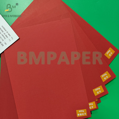 120-400gm การคุ้มครองสิ่งแวดล้อม กระดาษบรรจุของขวัญ Kraft สีแดง