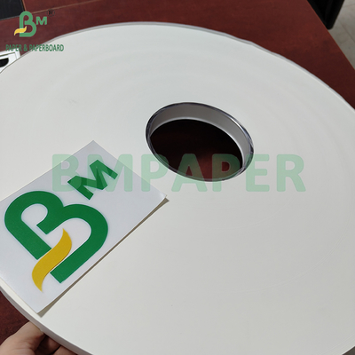 24gsm 28gsm พิมพ์และ PE ผิวเคลือบ กระดาษม้วนสับสับสีขาว 50mm 44mm