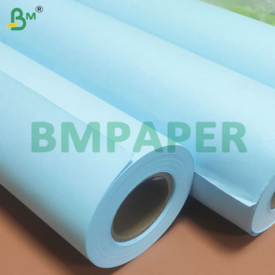 ม้วนกระดาษพิมพ์เขียวสีฟ้าสองด้าน 80 แกรม สำหรับงานเขียนแบบวิศวกรรม