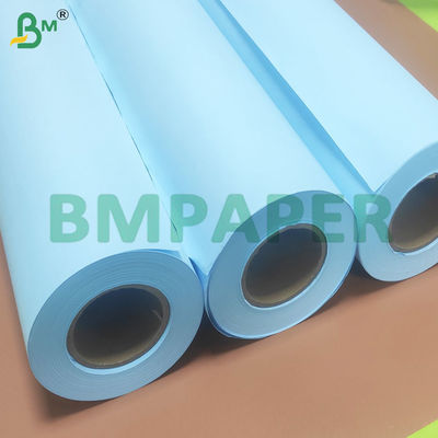 ม้วนกระดาษพิมพ์เขียวสีฟ้าสองด้าน 80 แกรม สำหรับงานเขียนแบบวิศวกรรม