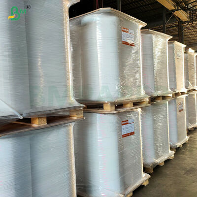 กระดาษห่อหลอดดูดเครื่องดื่มสีขาวทนความชื้นของ FDA แบบม้วน