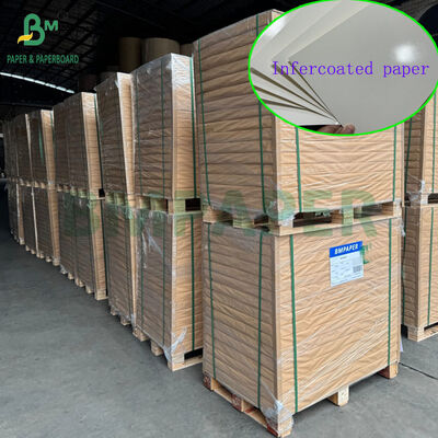 กระดาษขาวเคลือบมันเกรดอาหาร 300gsm 350gsm สำหรับกล่องอาหารกลางวัน ขนาด 70 x 100 ซม.