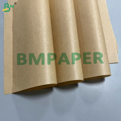 กระดาษครัฟท์สีน้ําตาลที่ทนน้ํามันที่มิอคออนไลน์ กระดาษบรรจุอาหาร 30-45 กรัม สําหรับขนมปัง