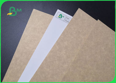 200 กรัม 250 กรัมกระดาษแข็ง CKB สีขาวเคลือบกระดาษครากลับสำหรับกล่องมันฝรั่งทอดอาหารโดยตรง