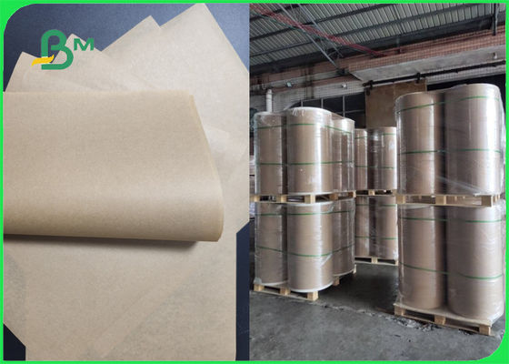 Wood Pulp 40gsm Food Grade Brown Kraft Paper สำหรับบรรจุภัณฑ์ปลอดสารพิษ