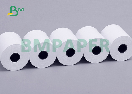 ม้วนกระดาษพิมพ์ความร้อน 55 แกรมสำหรับใบเสร็จ POS ATM 600 มม. 650 มม. BPA ฟรี