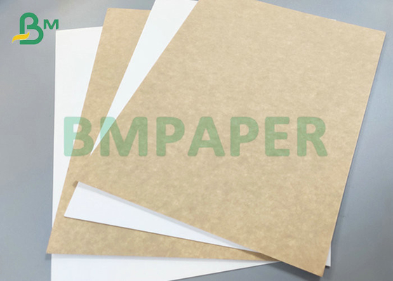 265gsm 350gsm กระดาษคราฟท์เคลือบสีขาวเคลือบด้านหลังกล่องอาหาร 70 x 100cm